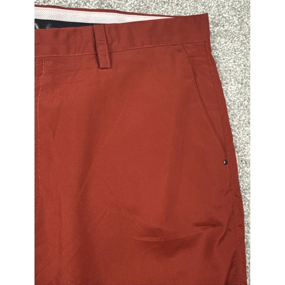 Callaway Golf Pants Men 40x30 Brick Red Micro Check Performance Stretch - Picture 6 of 9